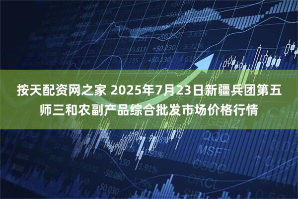 按天配资网之家 2025年7月23日新疆兵团第五师三和农副产品综合批发市场价格行情