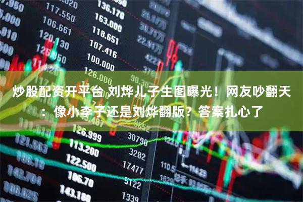炒股配资开平台 刘烨儿子生图曝光！网友吵翻天：像小李子还是刘烨翻版？答案扎心了